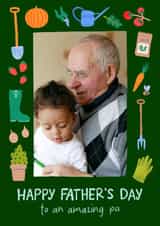 Personalised Father's Day Photo Card created by Carla Ellis - Classic Father's Day Card - For Pa - Gardening