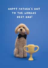 Cute Father's Day Card - World's Best Dad - Trophy created by Lemon and Sugar 