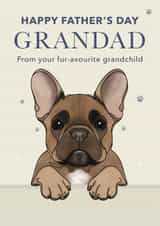 Cute Father's Day Card - For Grandad - French Bulldog created by Choo Choo 