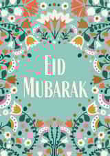 Classic Faith Card - Eid Mubarak - Flowers created by Jane Farnham Designs