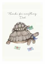 Tortoise Father's Day Card - Thanks for everything Dad created by Lottie Murphy
