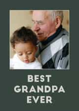 Personalised Father's Day Photo Card created by AniSomi - Classic Father's Day Card - Best Grandpa Ever