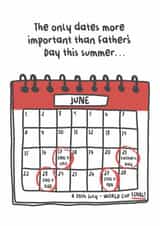 Father's Day Card | World Cup Fixture Dates created by Sarah Harding