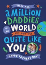 Personalised Father's Day Photo Card created by Dotty Black - Cute Father's Day card for your Daddy - In the World