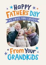 Personalised Father's Day Photo Card created by Dotty Black - Contemporary Father's Day card for you Grandfather - From the Grandkids
