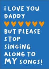 Funny My Songs, Father's Day Card from Young Children and Toddlers. created by Heather Alstead Design LTD