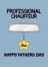 Funny Father's Day Card For Dad – Professional Chauffeur Taxi Driver Dad created by Louise Burgoyne