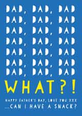 Funny Father's Day Card - Can I Have A Snack? - From The Kids created by Heather Alstead Design LTD