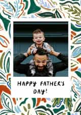 Personalised Father's Day Photo Card created by Lauren Barclay - Pretty Father's Day Card - Paisley Patterned Border