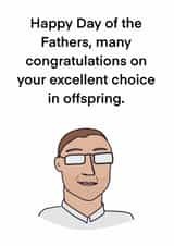 Funny Father's Day Card - Many Congratulations - Choice In Offspring created by Childish Ramblings