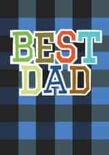 fun typography card for the best dad created by Chloe Turner