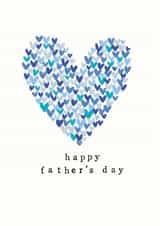 Traditional Father's Day Card - Blue Hearts created by Chloe Turner