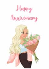 Cute anniversary card for your other half created by Beach Life Studio