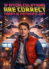 Funny Father's Day Card - Back To The Future - Marty McFly created by Pink Peach Cards