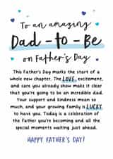 Heartfelt Father's Day Card - For Dad To Be - Excitement created by Kreate Paper Co.