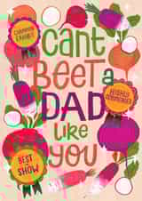 Can’t beet a Dad like you funny Father’s Day card vegetable pun created by Nicola B Studio