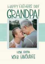 Personalised Father's Day Photo Card created by Hollie McManus Illustration - Cheeky Father's Day Card - For Grandpa - From Your Favourite