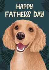Happy Father's Day Card – Cocker Spaniel – Dog Dad Gift created by Hollie McManus Illustration