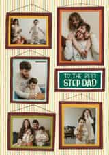 Personalised Father's Day Photo Card created by Hollie McManus Illustration - Classic Father's Day Card - Best Step Dad - Picture Frames