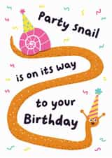 Cute Birthday Card For Her - Party Snail created by Bellollage