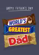 Classic Father's Day Card - World's Greatest - Chocolate Bars created by By Big Will Limited