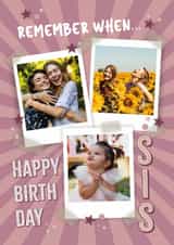 Personalised Birthday Photo Card created by Rulu - Classic Birthday Card - For Sister - Memories