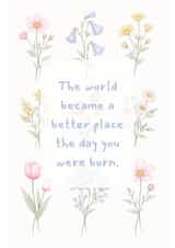 Floral birthday card for her created by Emily Winfindale