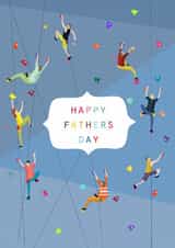 Classic Father's Day Card - Climbing Frame - Rock Climbers created by Kali Stileman