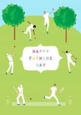 Classic Father's Day Card - Cricket - Cricket Players created by Kali Stileman