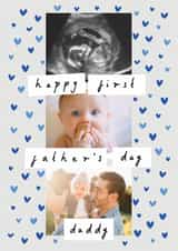 Personalised Father's Day Photo Card created by Chloe Turner - Classic Father's Day Card - 1st - For Daddy - Hearts