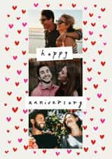 Personalised Anniversary Photo Card created by Chloë Turner - Classic Anniversary Card - Confetti Hearts