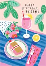 Classic Birthday Card - For Friend - Picnic created by Rosanna Rossi
