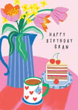Classic Birthday Card - For Gran - Tea And Cake created by Rosanna Rossi