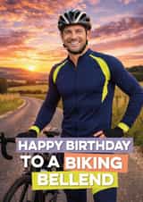 Funny Birthday Card - Biking Bellend - Cycling created by Percy & Pearl