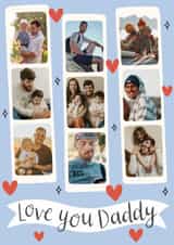 Personalised Father's Day Photo Card created by Alice Griffiths Illustration - Classic Father's Day/Birthday Card - Love You Daddy