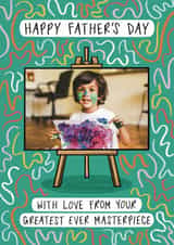 Personalised Father's Day Photo Card created by Muses & May - Funny Father's Day Card - Greatest Ever Masterpiece