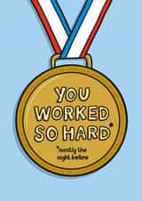 Funny Exams Card - Last Minute Studying - Medal created by TeePee Creations