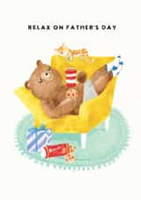 Cute Father's Day Card - Relax - Bear created by Holly Fox