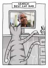 Personalised Father's Day Photo Card created by Running with Scissors - Funny Father's Day Card - Best Cat Dad - From The Cat