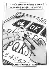 Funny Father’s Day Card - Ouija Board - Thumbs Up Emoji created by Running with Scissors