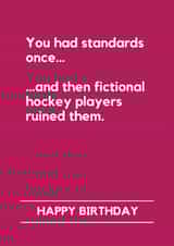 Funny Birthday Card - Hockey Romance - Heated Rivalry created by Making Lemonade