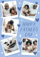 Personalised Father's Day Photo Card created by Alice Griffiths Illustration - Classic Father's Day Card - Family Polaroids