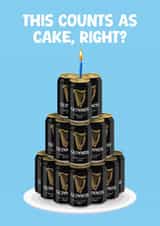 Funny Birthday Card - Guinness Cake created by Pink Peach Cards