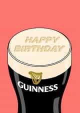 Classic Happy Birthday Guinness Card - Foam - For Boyfriend/For Husband/ For Dad created by YAWN DESIGNS
