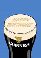 Classic Happy Birthday Guinness Card - Beer - For Boyfriend/For Husband/ For Dad created by YAWN DESIGNS