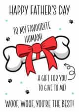 Father’s Day Card from Dog – To My Favourite Human created by RK Designs