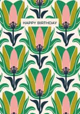 Arty Birthday Card - Tulips created by Taya Cosgrove