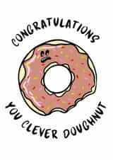 Cute cartoon congratulations card for students, new parents, or life events created by Daniel s Chivers