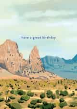 Classic Birthday Card - For Him - Nevada Desert created by Charis Raine
