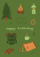 Classic Birthday Card - For Him - Camping & Hiking created by Charis Raine